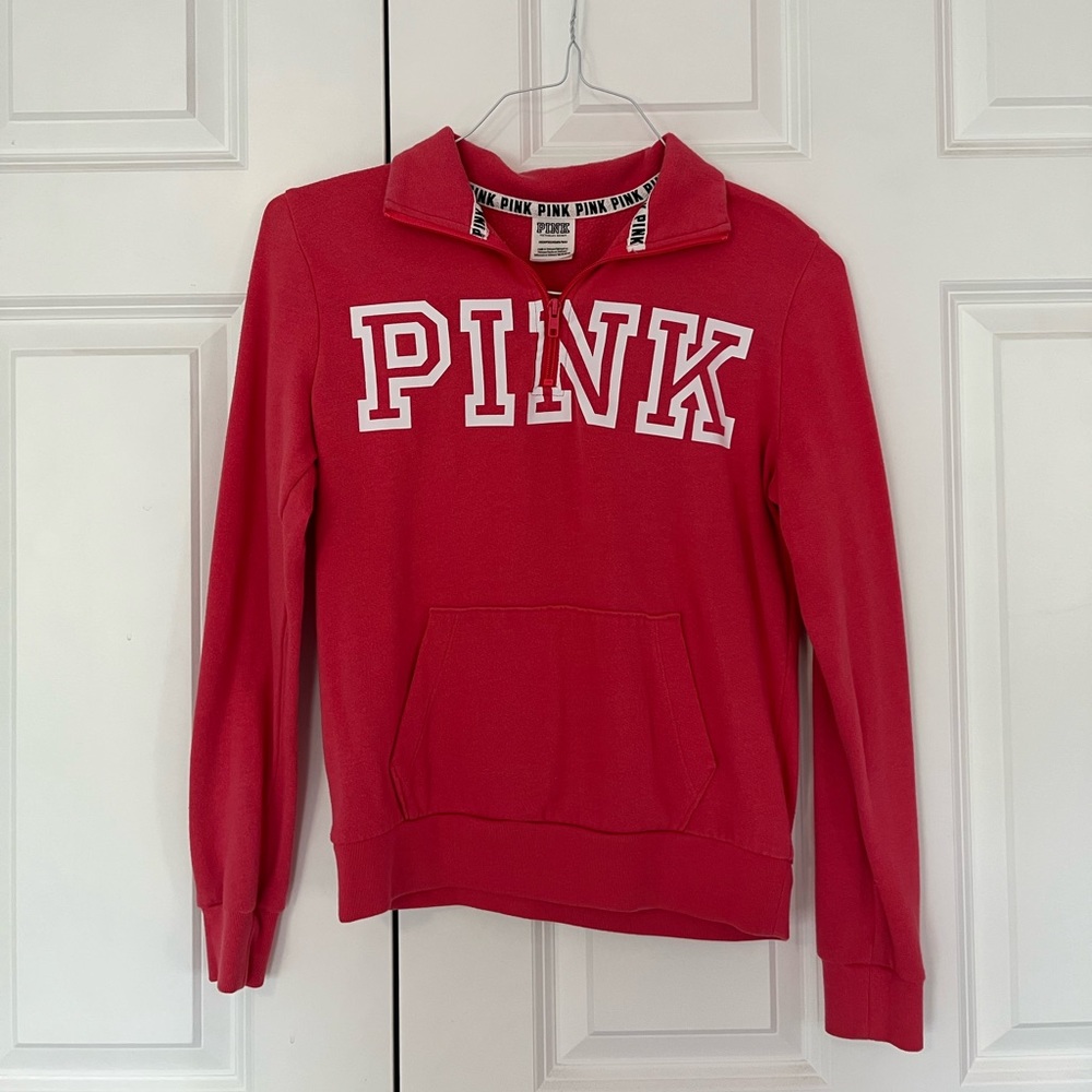 PINK Half-Zip Sweater